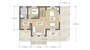 Дом 226м², 2-этажный, участок 13 сот.