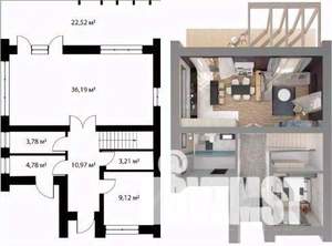 Коттедж 206м², 2-этажный, участок 7 сот.