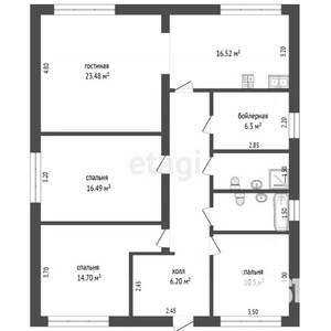 Дом 136м², 1-этажный, участок 6 сот.