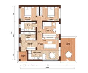 Дом 100м², 1-этажный, участок 5 сот.