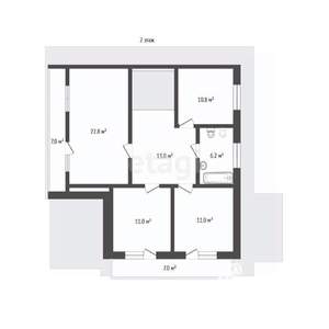 Дом 102м², 1-этажный, участок 19 сот.