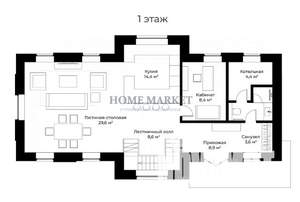 Дом 161м², 2-этажный, участок 4 сот.