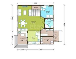 Дом 208м², 2-этажный, участок 19 сот.