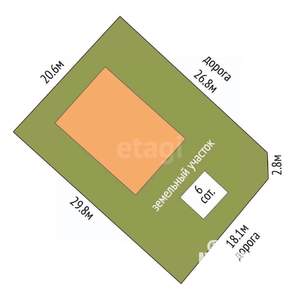 Дом 230м², 2-этажный, участок 6 сот.