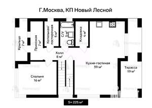 Дом 225м², 2-этажный, участок 6 сот.