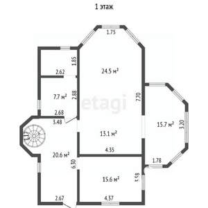 Дом 185м², 2-этажный, участок 8 сот.  