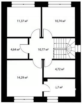 Коттедж 170м², 2-этажный, участок 6 сот.  