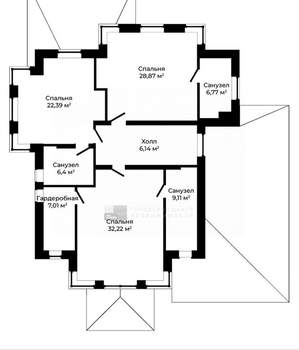 Дом 268м², 2-этажный, участок 5 сот.  