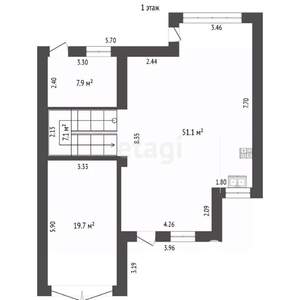 Таунхаус 281м², 3-этажный, участок 3 сот.  