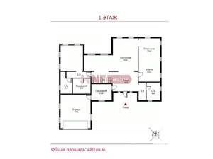 Коттедж 480м², 3-этажный, участок 60 сот.  