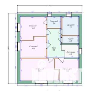 Дом 180м², 2-этажный, участок 6 сот.  