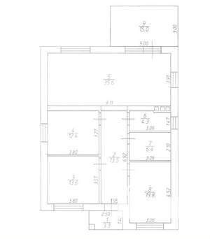 Дом 130м², 1-этажный, участок 6 сот.  