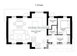 Дом 158м², 2-этажный, участок 6 сот.  