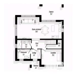 Дом 160м², 2-этажный, участок 6 сот.  
