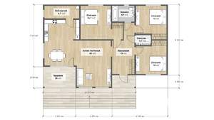 Дом 135м², 1-этажный, участок 8 сот.  