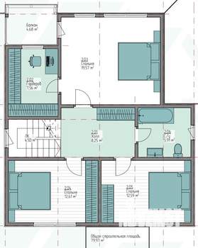 Дом 160м&sup2;, 2-этажный, участок 6 сот.  