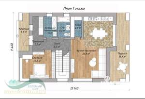 Дом 225м&sup2;, 2-этажный, участок 9 сот.  