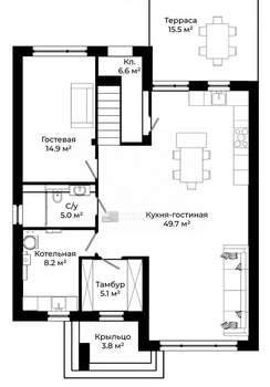 Дом 185м², 2-этажный, участок 6 сот.  