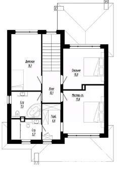 Коттедж 185м², 2-этажный, участок 6 сот.  