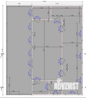 Дом 100м&sup2;, 1-этажный, участок 12 сот.  