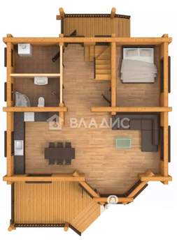 Дом 180м², 2-этажный, участок 12 сот.  