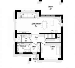 Дом 160м², 2-этажный, участок 6 сот.  