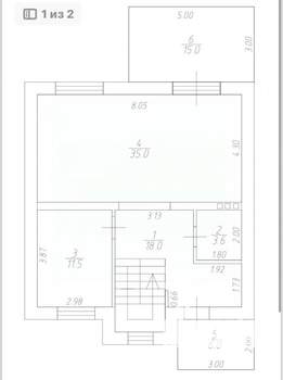 Дом 155м², 2-этажный, участок 8 сот.  