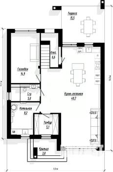 Коттедж 203м², 2-этажный, участок 6 сот.  