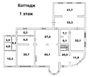 Коттедж 700м², 3-этажный, участок 30 сот.  