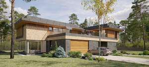 Дом 590м&sup2;, 2-этажный, участок 18 сот.  