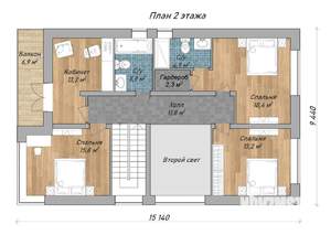Дом 225м², 2-этажный, участок 7 сот.  