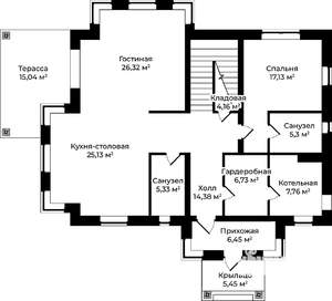 Дом 270м², 2-этажный, участок 6 сот.  
