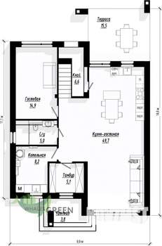 Дом 185м², 2-этажный, участок 6 сот.  