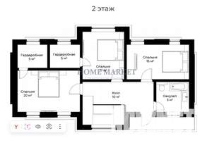 Дом 158м², 2-этажный, участок 6 сот.  