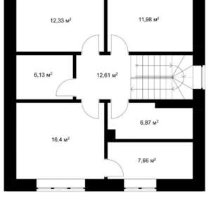 Дом 190м², 2-этажный, участок 6 сот.  