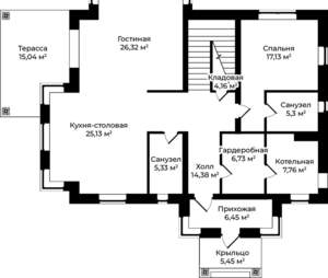 Дом 270м², 2-этажный, участок 6 сот.  