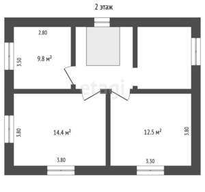 Дом 130м², 2-этажный, участок 10 сот.  