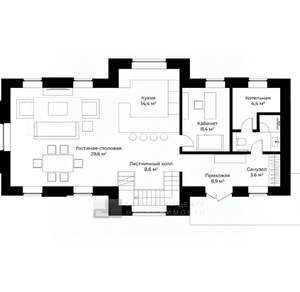 Дом 160м², 2-этажный, участок 4 сот.  