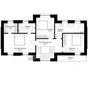 Дом 160м², 2-этажный, участок 4 сот.  