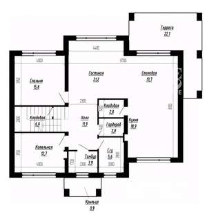 Дом 250м², 2-этажный, участок 10 сот.  