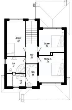 Коттедж 185м², 2-этажный, участок 8 сот.  