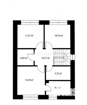 Дом 130м², 2-этажный, участок 6 сот.  