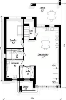 Коттедж 185м², 2-этажный, участок 6 сот.  