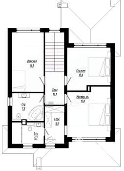 Дом 185м², 2-этажный, участок 6 сот.  
