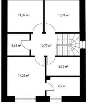 Дом 170м², 2-этажный, участок 6 сот.  