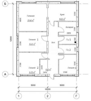 Дом 119м², 1-этажный, участок 6 сот.  