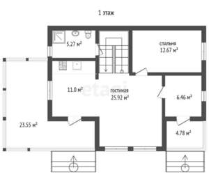 Дом 160м², 2-этажный, участок 6 сот.  