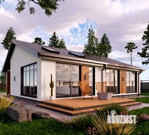 Дом 100м&sup2;, 1-этажный, участок 5 сот.  