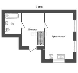 Дом 60м², 2-этажный, участок 6 сот.  