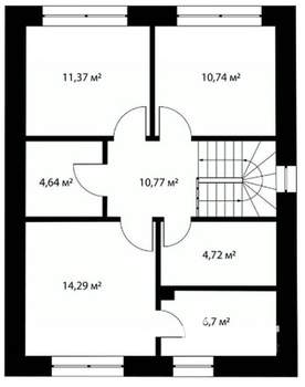 Коттедж 170м², 2-этажный, участок 6 сот.  